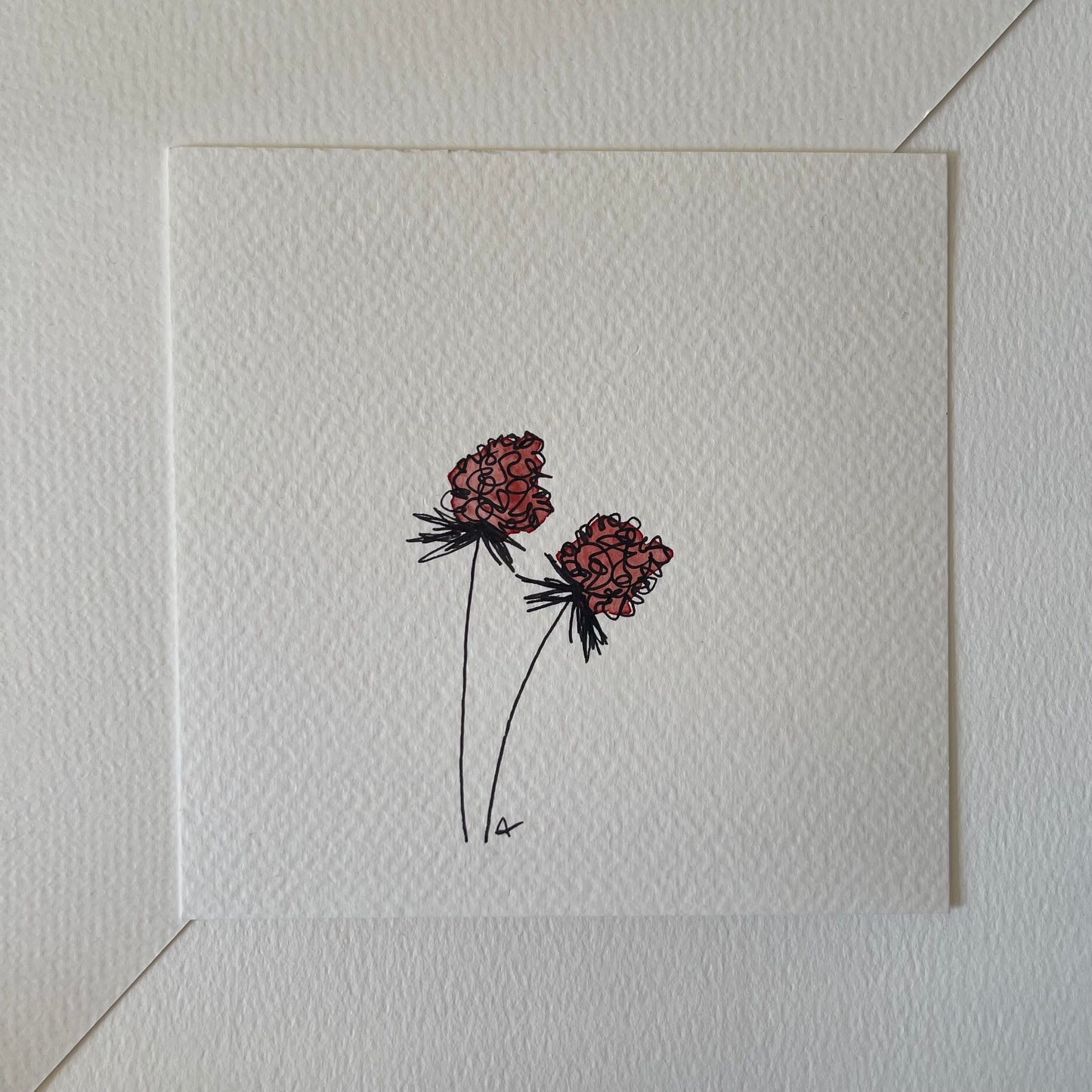 Merry Again - Original Watercolor - 5x5