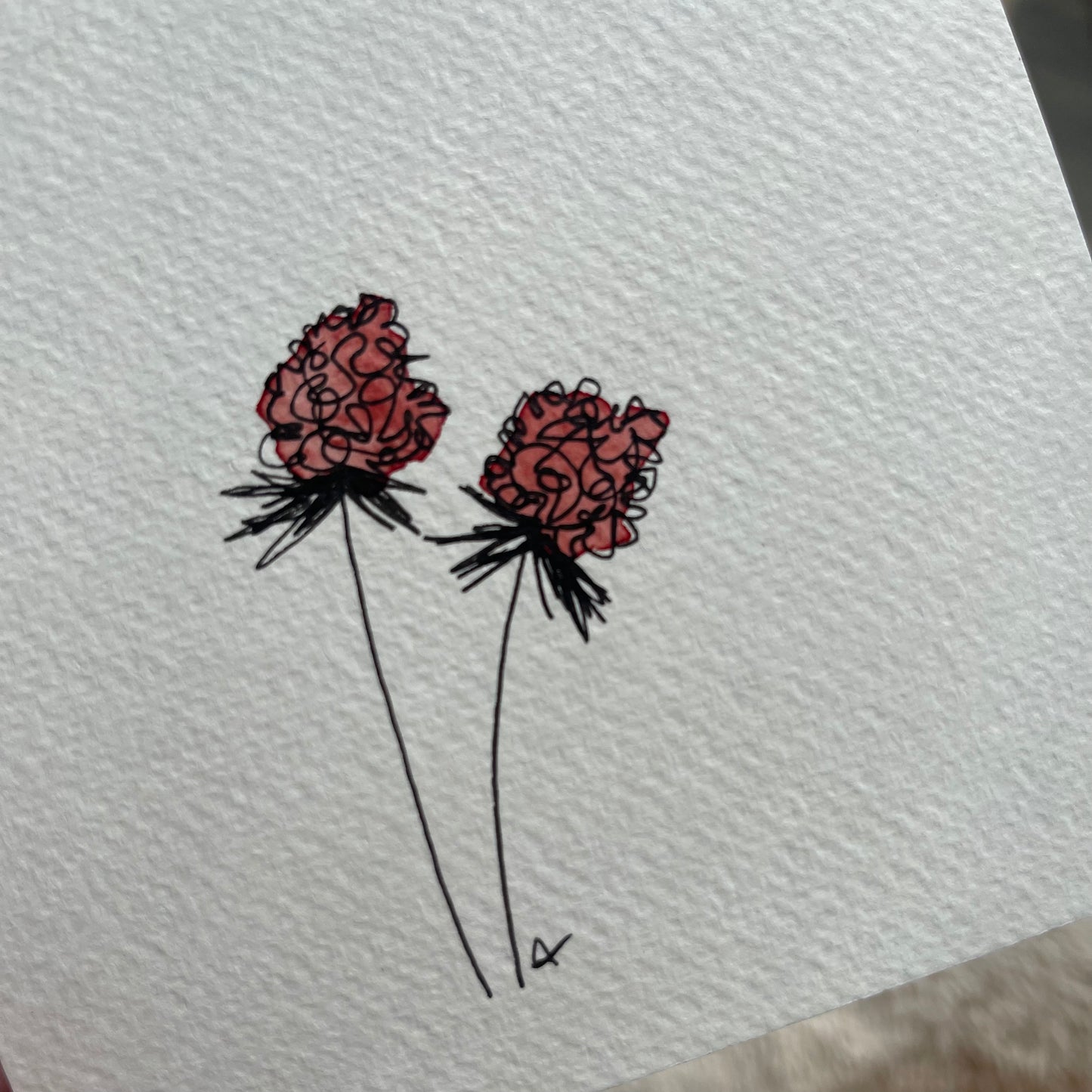 Merry Again - Original Watercolor - 5x5