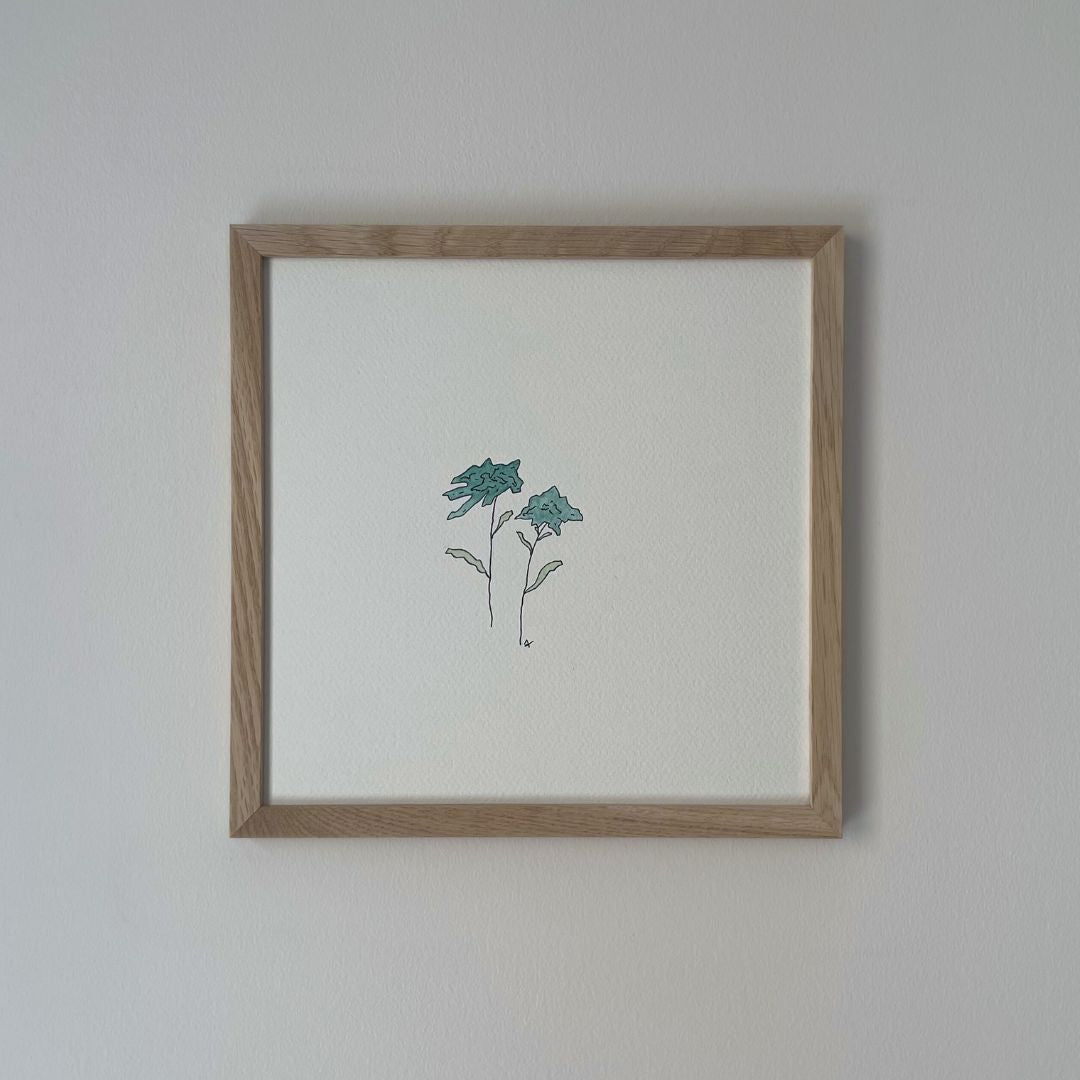 Freeform - Original Watercolor - 10x10 Framed