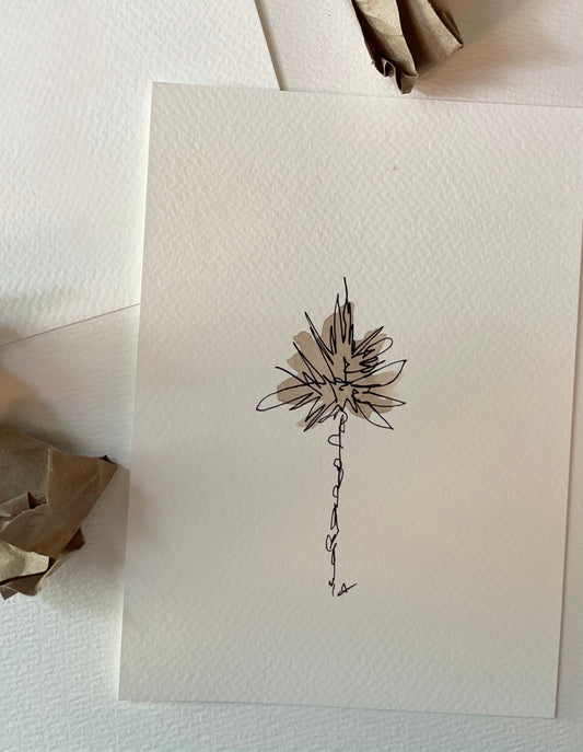 In My Mind - Original Watercolor - 5x7